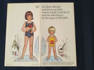 Betsy Mccall And Her Cousin,  Linda Paper Dolls 1972