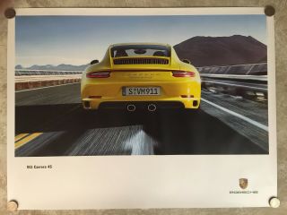 2015 Porsche 911 Carrera 4s Coupe Showroom Advertising Sales Poster Rare Awesome