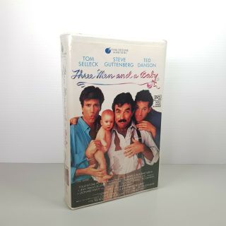 Three Men And A Baby Vhs Video Tape Clam Shell Rare Htf Touchstone Clamshell