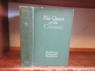 Old Quest Of The Colonial Book Antique American Furniture Chairs Table Fireplace