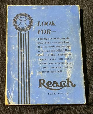 1939 REACH BASEBALL OFFICIAL AMERICAN LEAGUE GUIDE RARE CENTENNIAL ISSUE 3