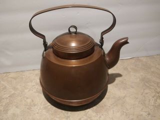Vintage / Antique Copper Teapot / Tea kettle with Gooseneck Spout 2