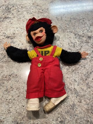 Vtg Zip The Monkey Rushton Co.  15 " Plush Chimp Toy Howdy Doody Zippy Doll