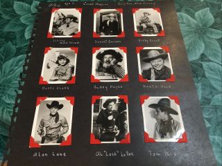 16 Antique Photos Movie Stars Western Cowboys 1950 Era Roy Rogers & More