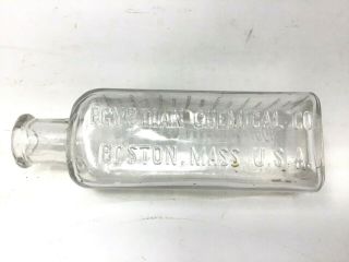 Antique Egyptian Chemical Co.  Embalming Fluid Bottle Alcoform Funeral Coffin 8oz