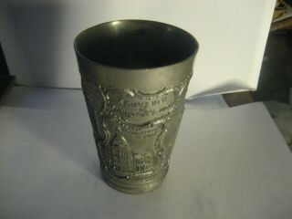 Antique Metal Silver Tone Cup Souvenir Of Sioux City Iowa - Will H Beck Maker