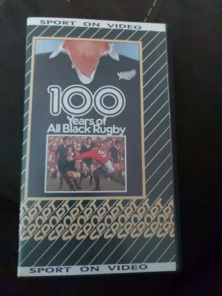 Rare - 100 Years Of All Black Rugby Vhs Video Zealand Games 1905 - 1983 Vgc