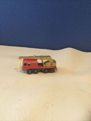 Matchbox Lesney Superfast No.  30 - 8 Wheel Crane Truck - Red And Gold.  Very Rare