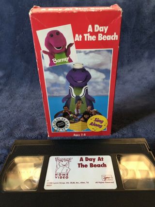 Barney - A Day At The Beach (vhs,  1989) Rare Barney Sing Along With Sandy Duncan
