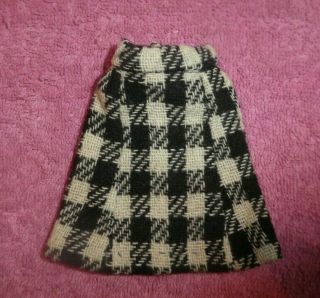 Vintage Ideal Tammy Doll Black And White Plaid Skirt