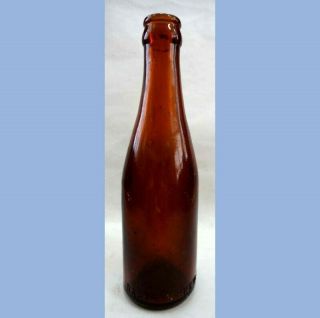 Antique Daeufer Brew.  Co Brown Beer Bottle Allentown Pa Bubbles In Early Glass