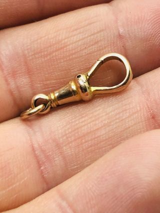 Antique Victorian Rose Gold 9 Ct Gold Dog Clip Clasp Rare Collectable 1890s