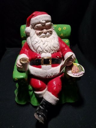 1970s Mccoy Pottery Rare Christmas Santa Claus Cookie Jar Vintage