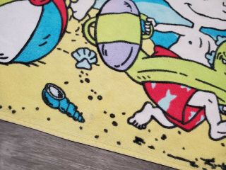 Vintage 90 ' s Nickelodeon Rugrats Beach Towel A Day At The Beach 3