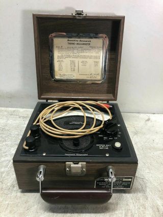 Vintage Sensitive Research Instrument Corp Model A Thermo Milliammeter Rare