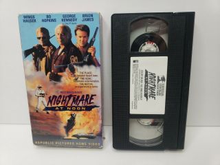 Nightmare At Noon Vhs Republic Pictures Rare Oop Htf George Kennedy Wings Hauser