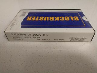 Blockbuster Video Vhs Clamshell " The Haunting Of Julia " Horror Rare Magnum Video