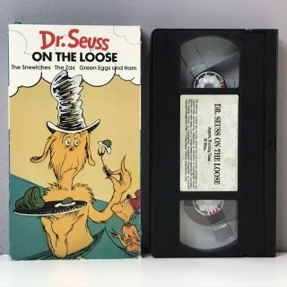 Dr.  Seuss On The Loose Vhs Video Tape 1989 Sneetches Zax Green Eggs Ham Vtg Rare