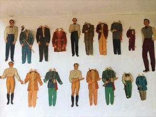 Vintage 1940 Gone With The Wind Paper Dolls (5) Merrill Publishing 3404 Cut Out
