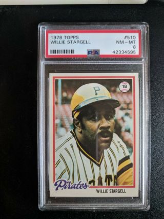 1978 Topps Willie Stargell Pittsburgh Pirates 510 Psa 8