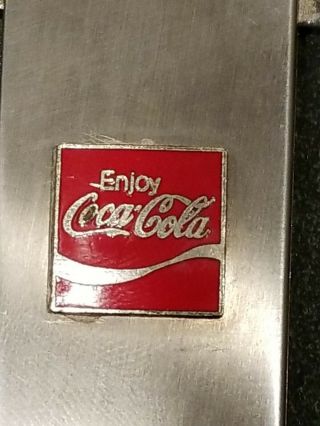 Rare Coca Cola Colonial Pocket Knife Advertising 1 Blade File Money Clip Vintage 3