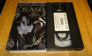 Crash (vhs,  1997,  Uncut) James Spader,  Holly Hunter Rare Promo Screener Demo