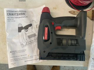 Craftsman C3 19.  2v Cordless Nailer/stapler Gun Rare 315.  115120 Manual& Tool
