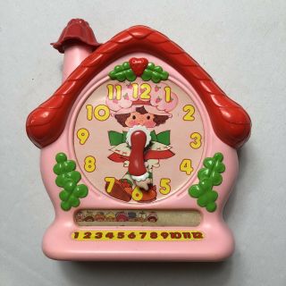Strawberry Shortcake Teaching Clock Kenner 1984 Vintage Toy
