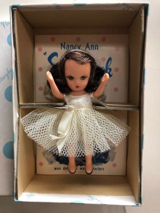 4.  5” Vintage Nancy Ann Plastic Doll Little Sister Dancing School F4