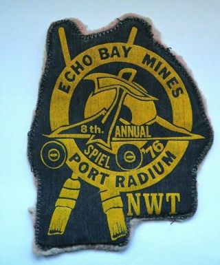 RARE Curling Patch - Echo Bay Mines 8th Annual Spiel ' 76 Port Radium NWT 2