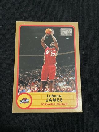 Lebron James Rc 2003 - 04 Topps Bazooka Rookie Card 223,  Thick Gold,  Very Rare