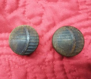 Antique Radio Knobs Wood (2pc) Deco 1930s Eh Scott Style Without The " S "