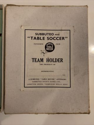 Rare Vintage Subbuteo Table Soccer Favorite Club Team Holder 3