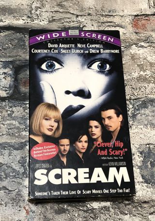 Scream Vhs 1997 Behind - The - Scenes Featurette Widescreen Rare Drew Barrymore