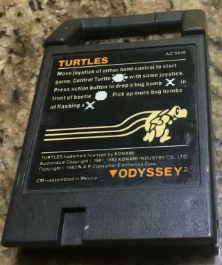 Turtles (magnavox Odyssey 2) Game In.  Vintage 1983 “rare”