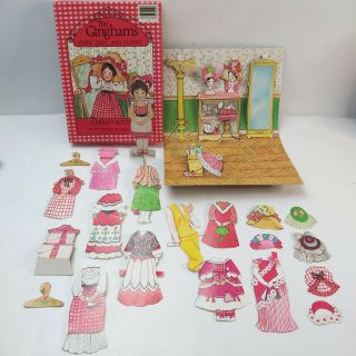 Vintage 1979 Ginghams Paper Doll Playset Carrie 