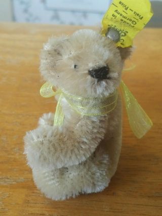 Antique Vintage Miniature Steiff Teddy bear Bendy Germany 3in EUC 3
