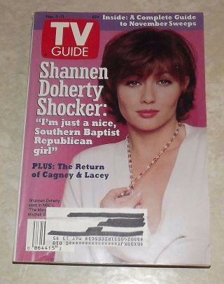Vintage 1994 November 5 - 11 Tv Guide - Shannen Doherty On Cover