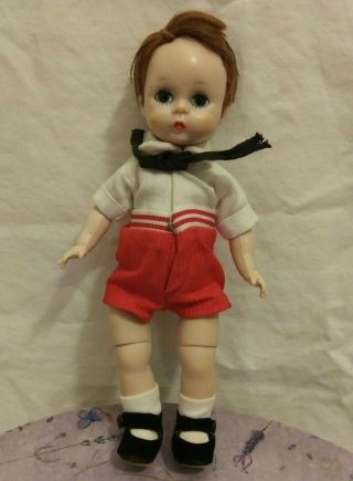 Vintage Madame Alexander Boy Doll 7 1/2 Inches Tall Jointed Including Knees