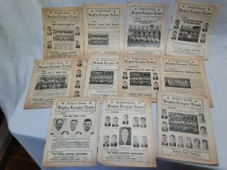 12x Rare 1950s Central Coast Rugby League News Magazines Vintage