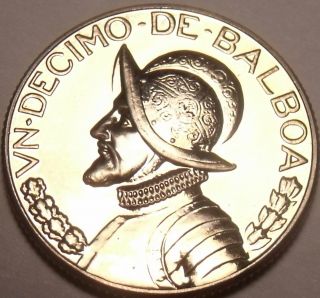 Panama 1/10th Balboa,  1969 Rare Proof Only 14,  000 Minted