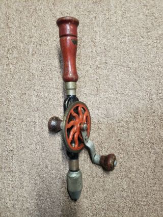 Vintage Antique Millers Falls No 2 - A Eggbeater Style Hand Drill With 3 Drill.