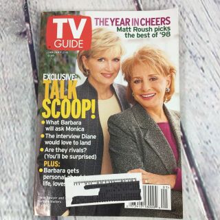 Vintage 1999 January 2 - 8 Tv Guide - Diane Sawyer & Barbara Walters On Cover