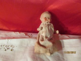 Vintage Porcelain Miniature Baby Doll Germany 3 1/2 " Hand Painted Face