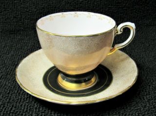 Vintage Art Deco Tuscan Fine English Bone China Teacup & Saucer