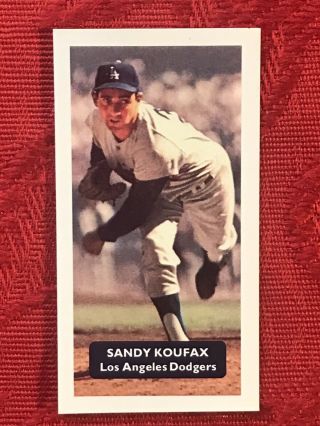 Sandy Koufax Baseball Card - L.  A.  Dodgers Rare U.  K.  Issue - Very Scarce Card -