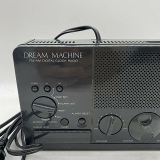 Vintage Sony Dream Machine Alarm Clock/ Am Fm Radio Black Model ICF - C2W Rare 2