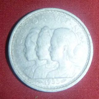 - Vietnam Coin - 1953 10 Su - Three Ladies - Aluminium - Quoc Gia - 6689