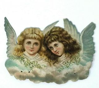 Antique 1800s Victorian Scraps Angels Children Vintage Die Cut Christmas