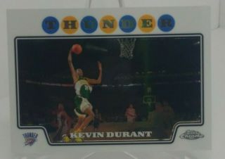 Rare Kevin Durant 2008 - 09 Topps Chrome 156 (2nd Year) Thunder/warriors Look